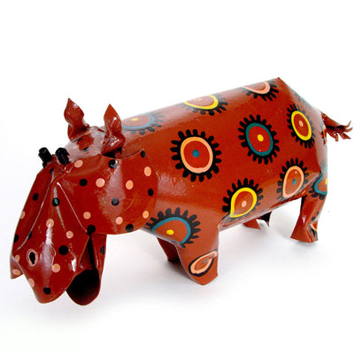 Large Tin Hippo by Mbare Ltd - main product image for Resin Society