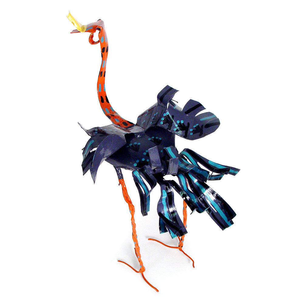 Large Tin Ostrich Sculpture by Mbare Ltd