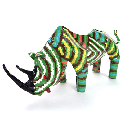 Large Tin Rhino by Mbare Ltd - main product image for Resin Society