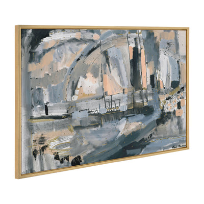 Sylvie Harbor Nights Framed Canvas by Leah Nadeau by kateandlaurel - product image 2 for Resin Society