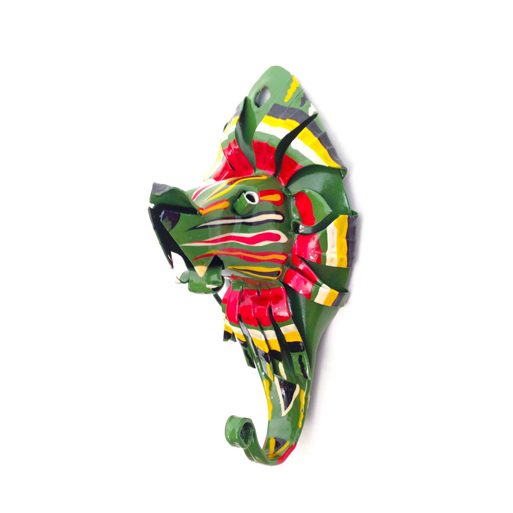 Painted Lion Coat Hook by Mbare Ltd - main product image for Resin Society