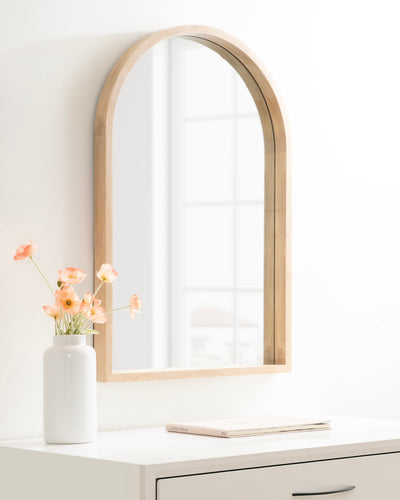 Hutton Wood Framed Arch Mirror by kateandlaurel - product image 4 for Resin Society