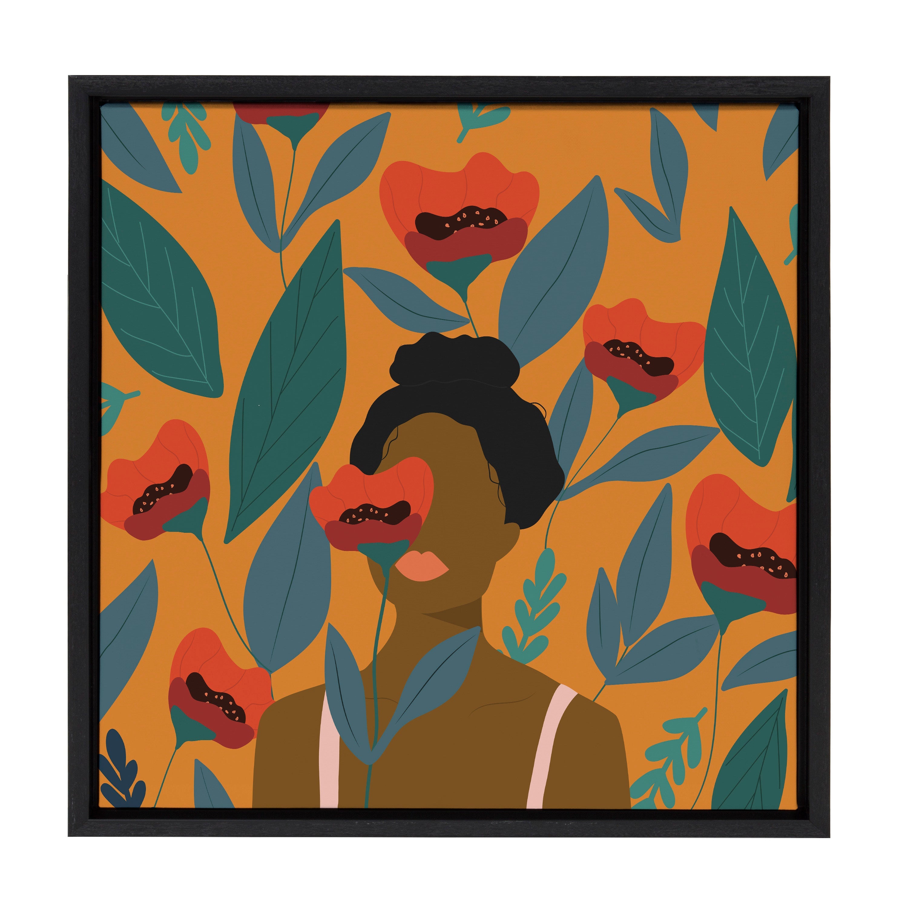 Sylvie Smell the Roses Framed Canvas by kateandlaurel - product image 2 for Resin Society