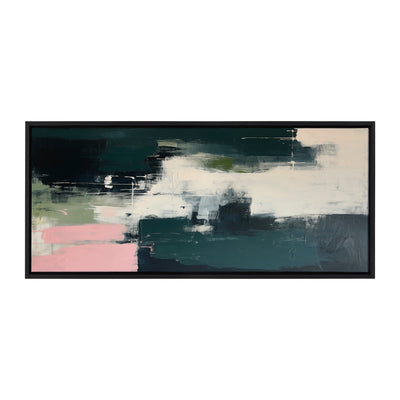 Sylvie Emerald Blush Framed Canvas by Amy Lighthall