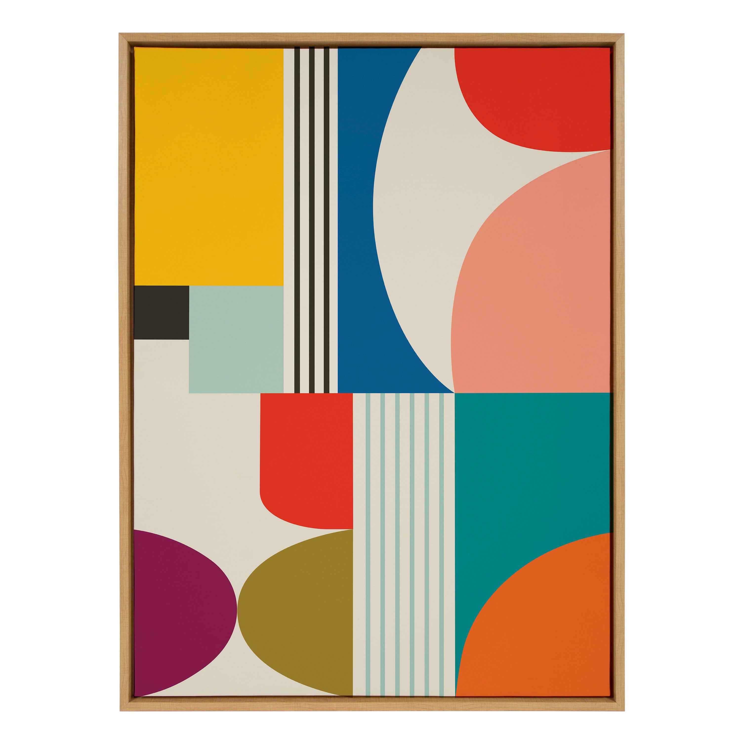 Sylvie Mid Century Modern Pattern Framed Canvas by kateandlaurel - product image 19 for Resin Society