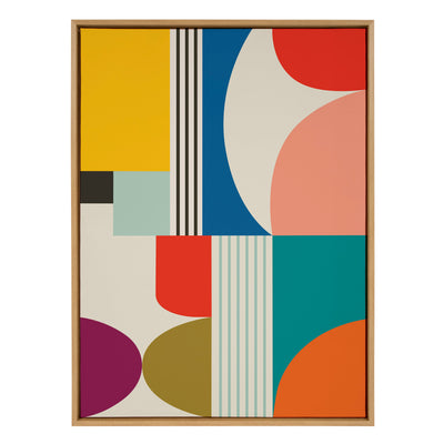 Sylvie Mid Century Modern Pattern Framed Canvas by kateandlaurel - product image 19 for Resin Society