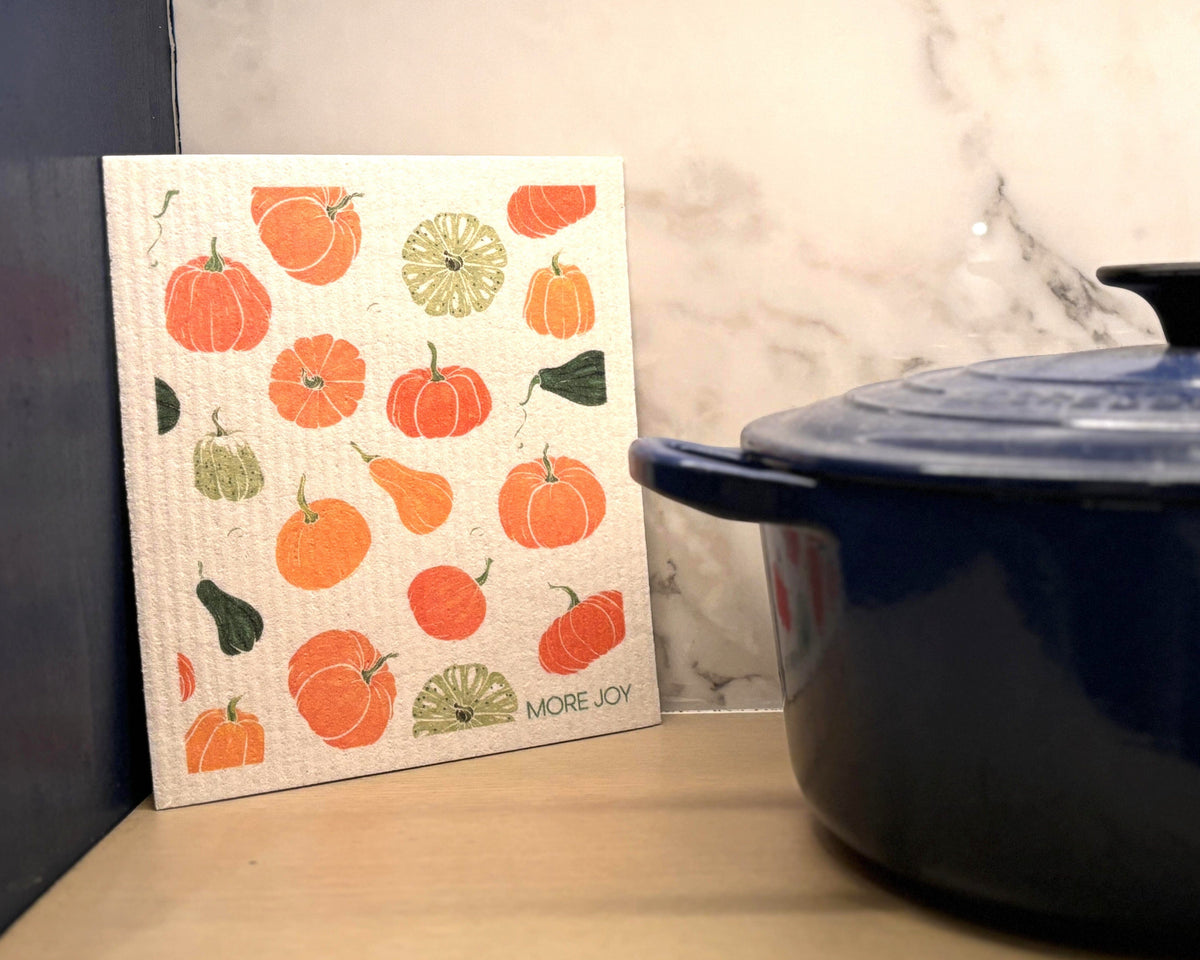 Pumpkins & Gourds Swedish Dishcloth by sweetgum home, LLC - product image 2 for Resin Society