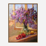 Purple Flowers Artist Enhanced Canvas Print by John Beard Collection - product image 7 for Resin Society