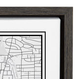 Sylvie Atlanta Modern Map Framed Canvas by kateandlaurel - product image 3 for Resin Society