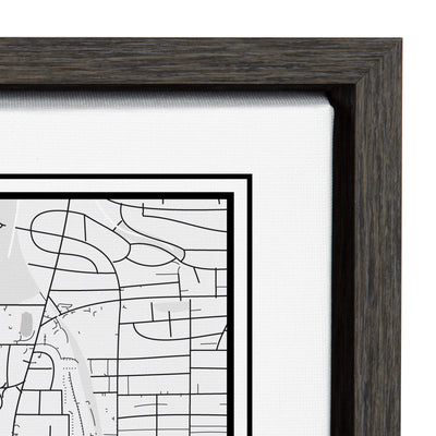 Sylvie Atlanta Modern Map Framed Canvas by kateandlaurel - product image 3 for Resin Society