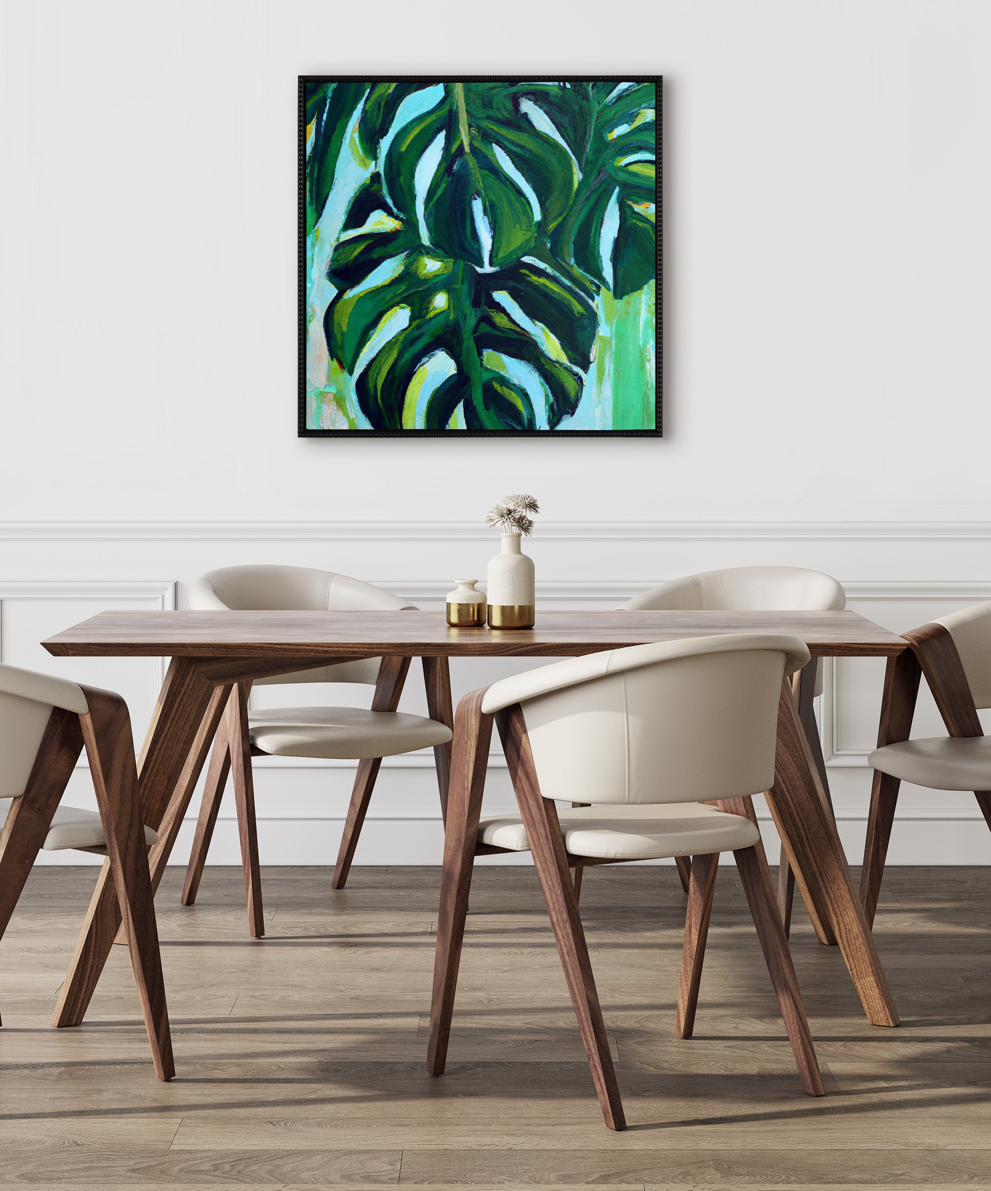 Sylvie Blank Framed Canvas 30x30