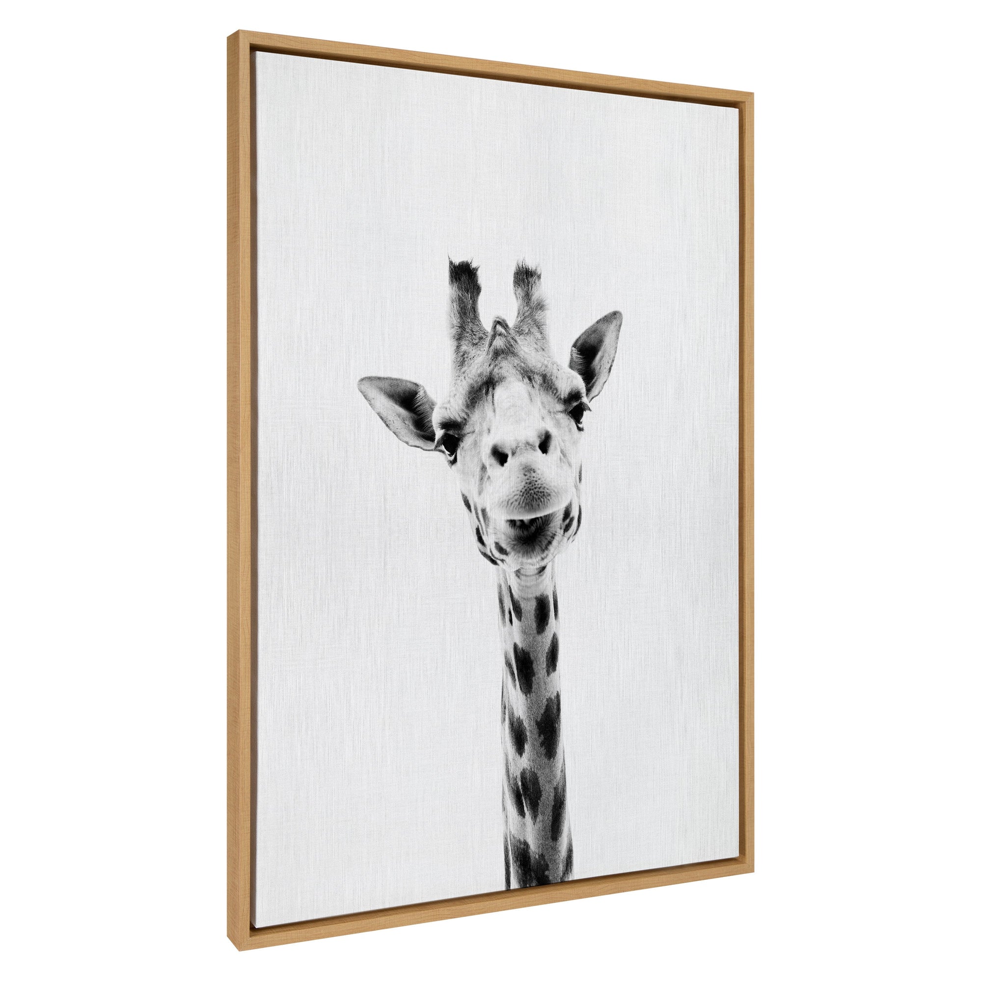 Sylvie Giraffe Framed Canvas by Simon Te of Tai Prints by kateandlaurel - main product image for Resin Society