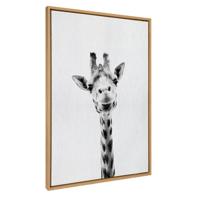 Sylvie Giraffe Framed Canvas by Simon Te of Tai Prints by kateandlaurel - main product image for Resin Society