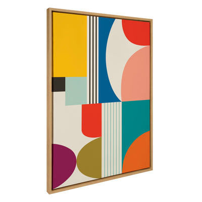 Sylvie Mid Century Modern Pattern Framed Canvas by kateandlaurel - product image 20 for Resin Society