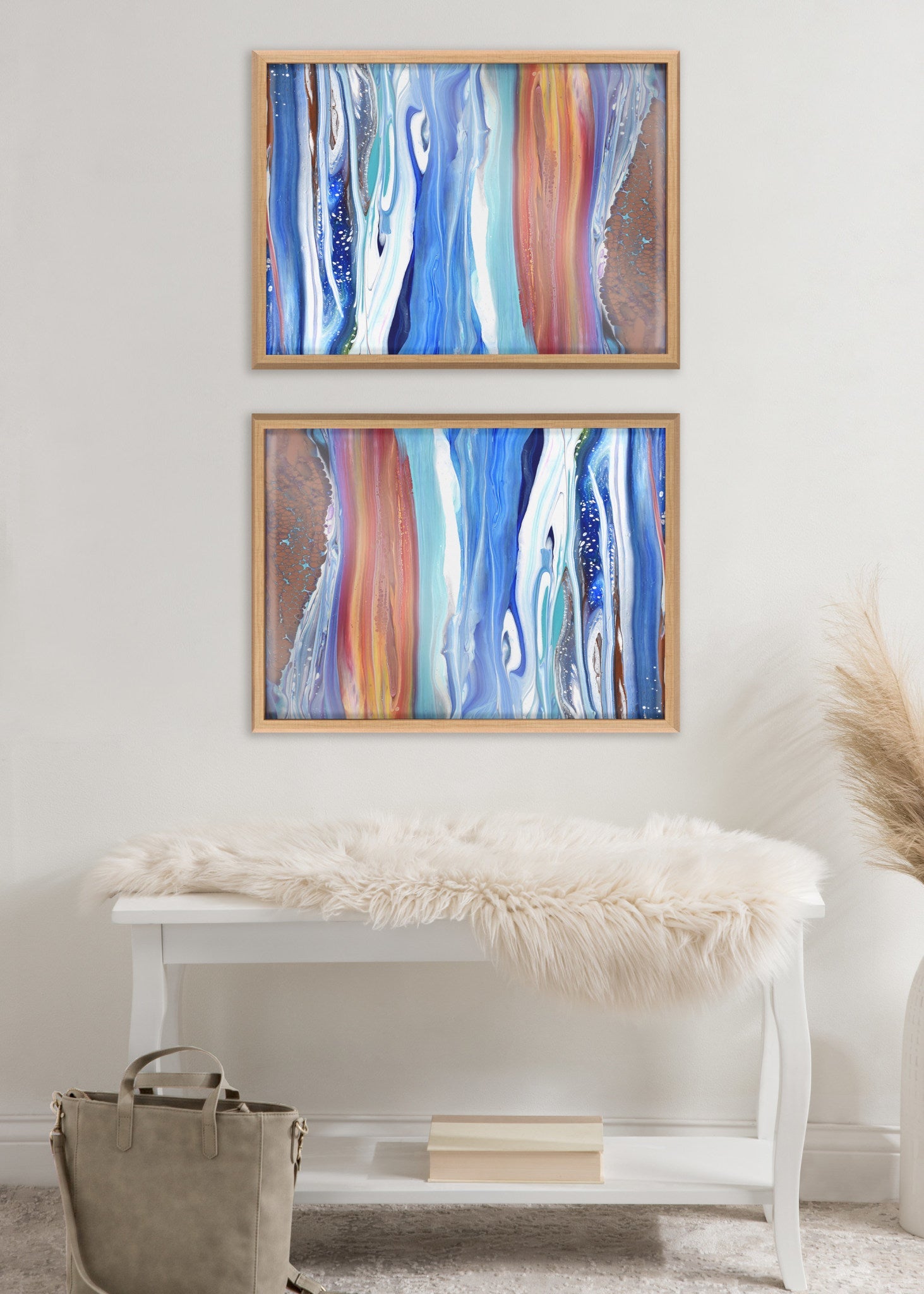 Blake Coastal Currents Framed Printed Art by Xizhou Xie