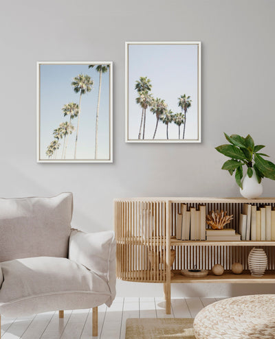 Sylvie Palm tree Row and LA Summer Framed Canvas by kateandlaurel - product image 5 for Resin Society