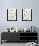 Sylvie Going in Circles Framed Textured Canvas Set