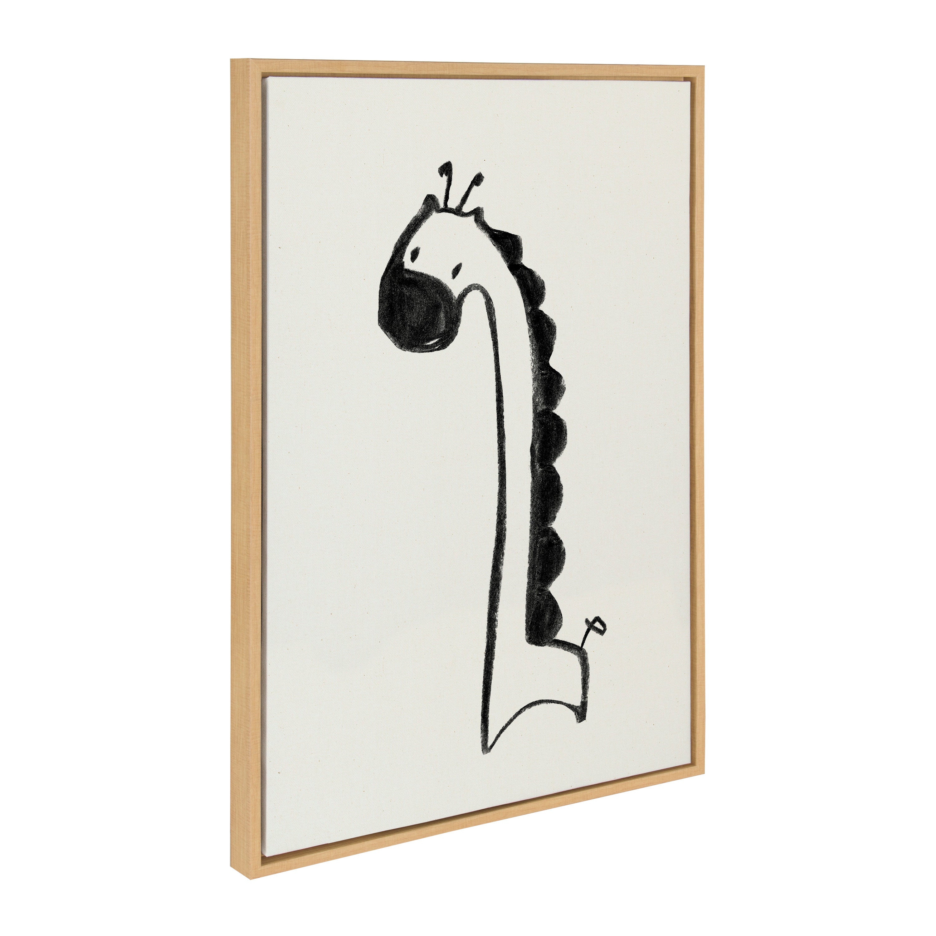 Sylvie 390 Giraffe BW, 409 Lion BW and 400 Elephant BW Framed Canvas Art Set by Teju Reval