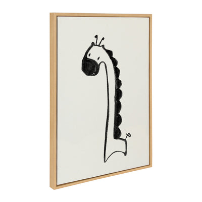 Sylvie 390 Giraffe BW, 409 Lion BW and 400 Elephant BW Framed Canvas Art Set by Teju Reval