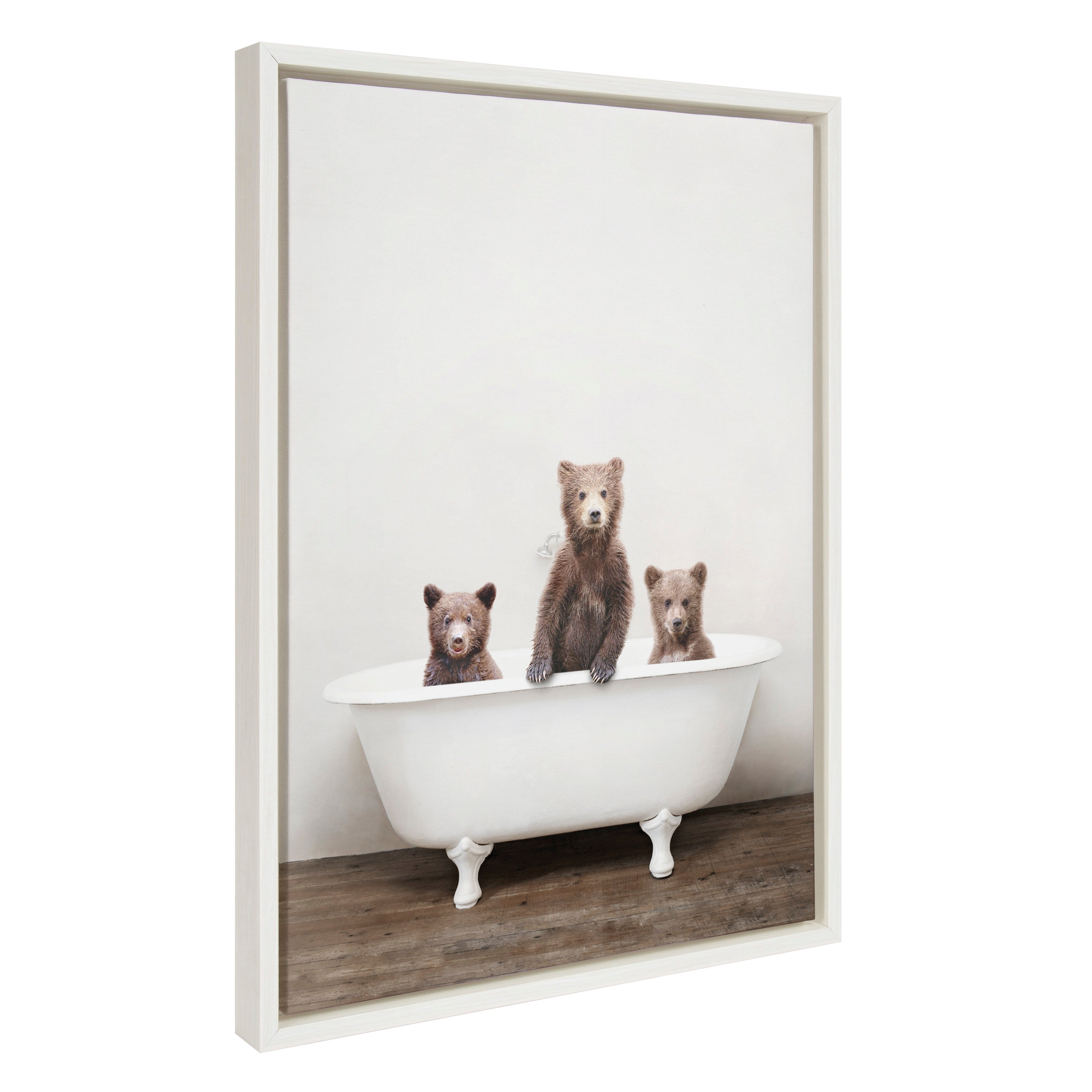Sylvie Three Little Bears in Vintage Bathtub Framed Canvas by kateandlaurel - product image 7 for Resin Society