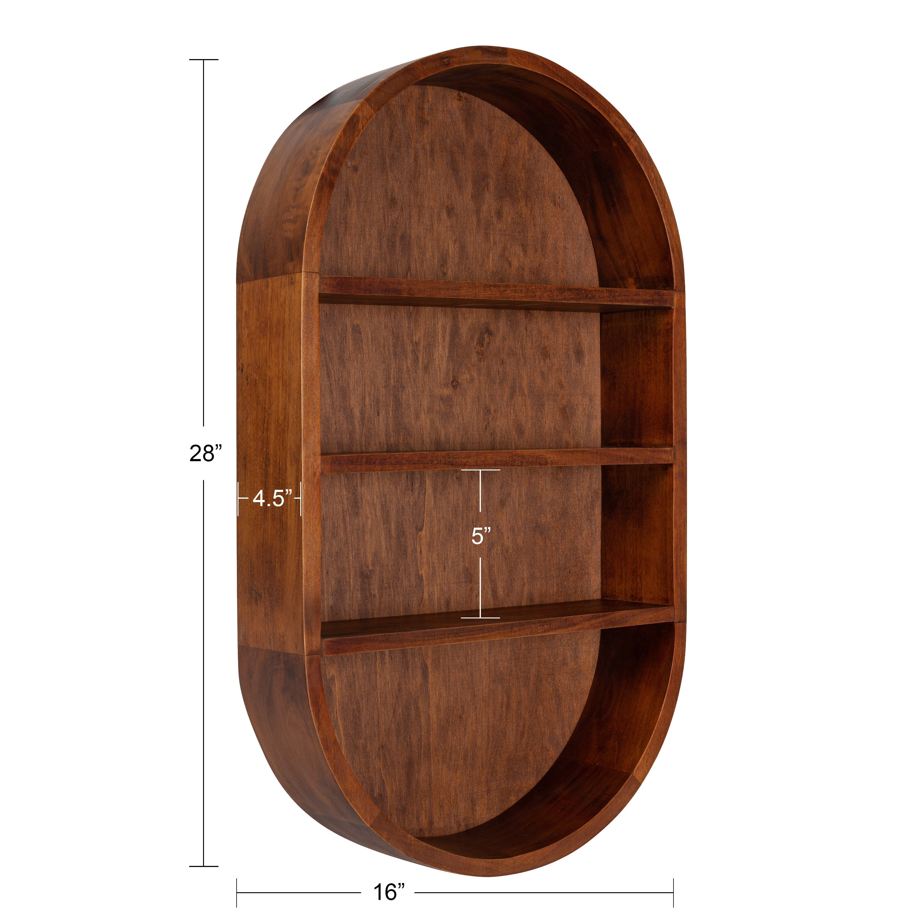 Hutton Wood Capsule Wall Shelf by kateandlaurel - product image 20 for Resin Society