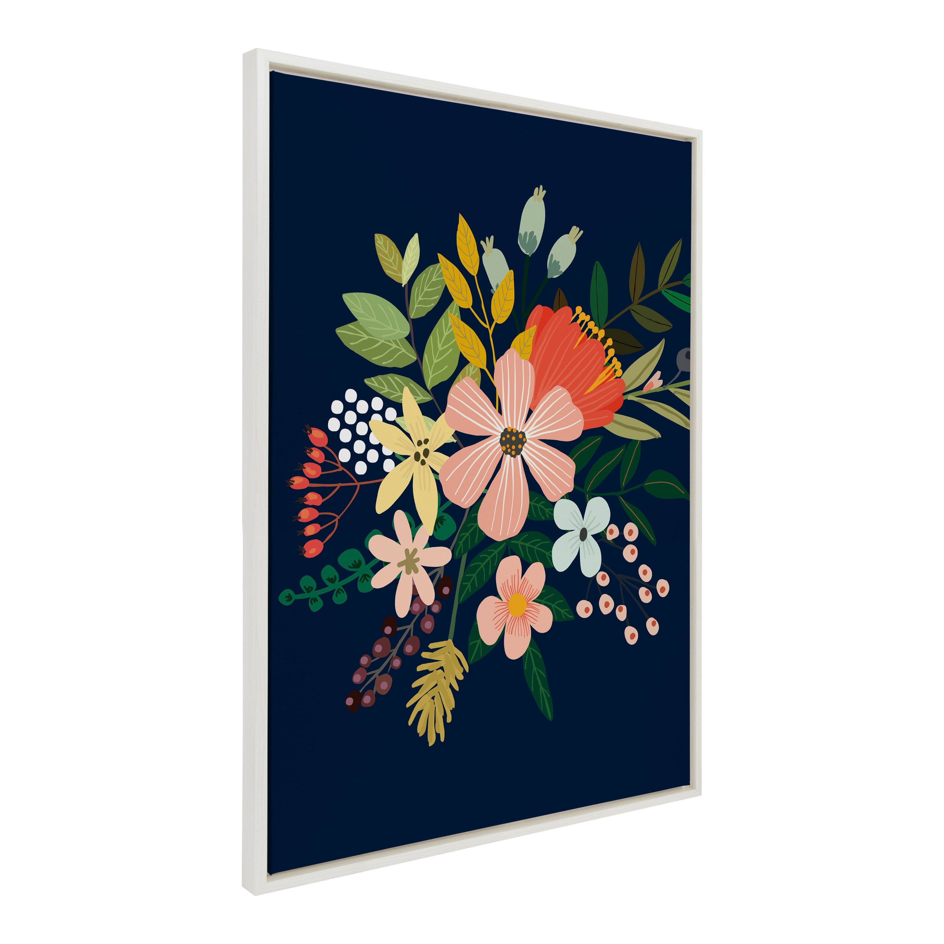 Sylvie Floralis C Framed Canvas by kateandlaurel - product image 19 for Resin Society