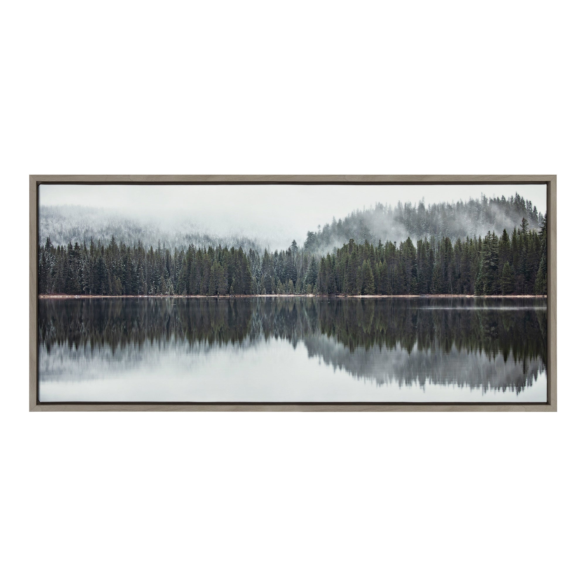 Sylvie Still Reflection Framed Canvas by kateandlaurel - main product image for Resin Society
