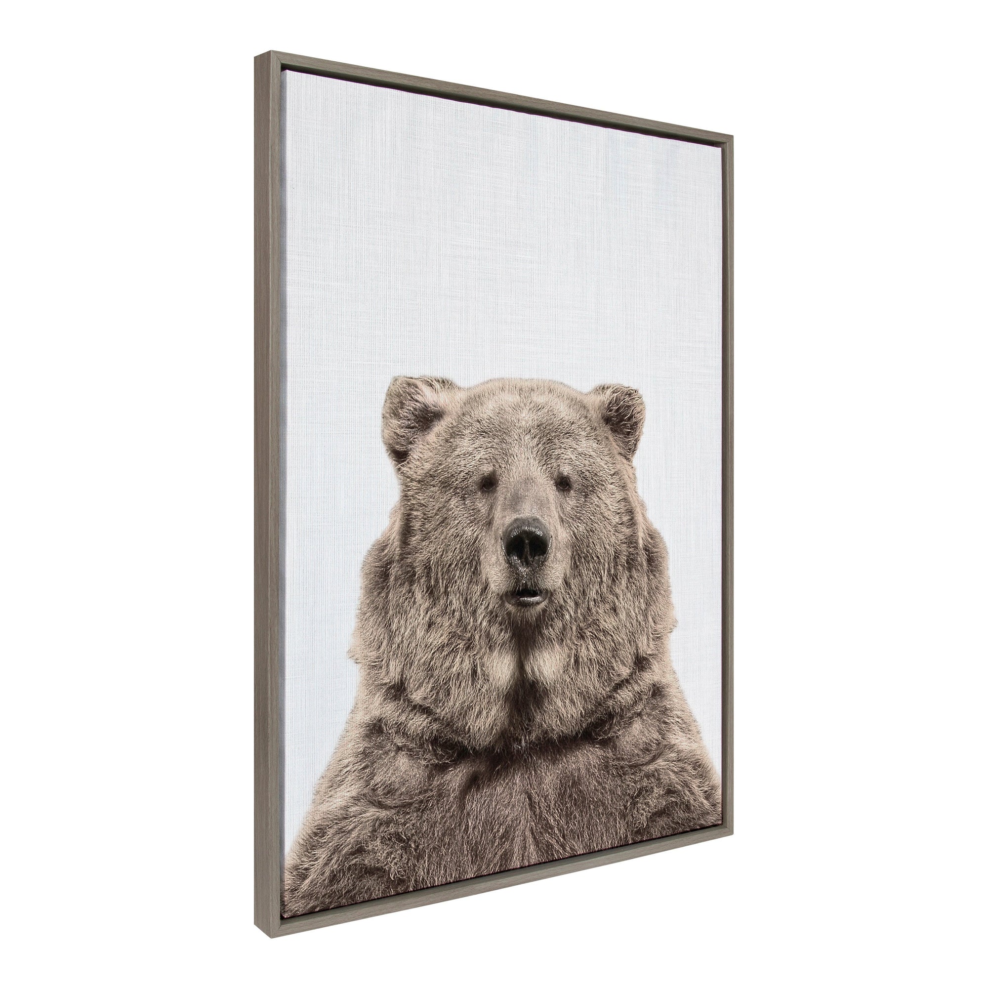 Sylvie Bear European Color Framed Canvas by kateandlaurel - main product image for Resin Society