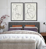 Sylvie Going in Circles Framed Textured Canvas Set