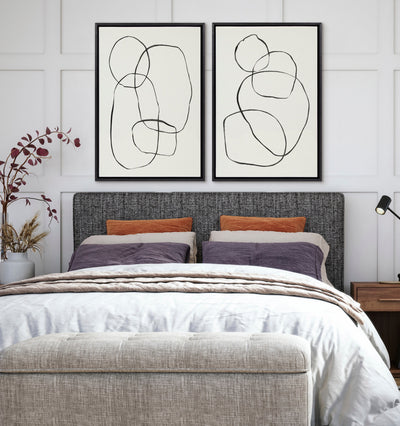 Sylvie Going in Circles Framed Textured Canvas Set