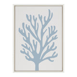 Sylvie Abstract Coral Ocean Blue Framed Canvas by kateandlaurel - product image 8 for Resin Society