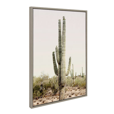Sylvie Sunrise Cactus Framed Canvas by Amy Peterson Art Studio