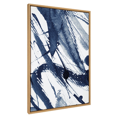 Sylvie Indigo Watercolor Framed Canvas by Amy Peterson Art Studio by kateandlaurel - product image 12 for Resin Society