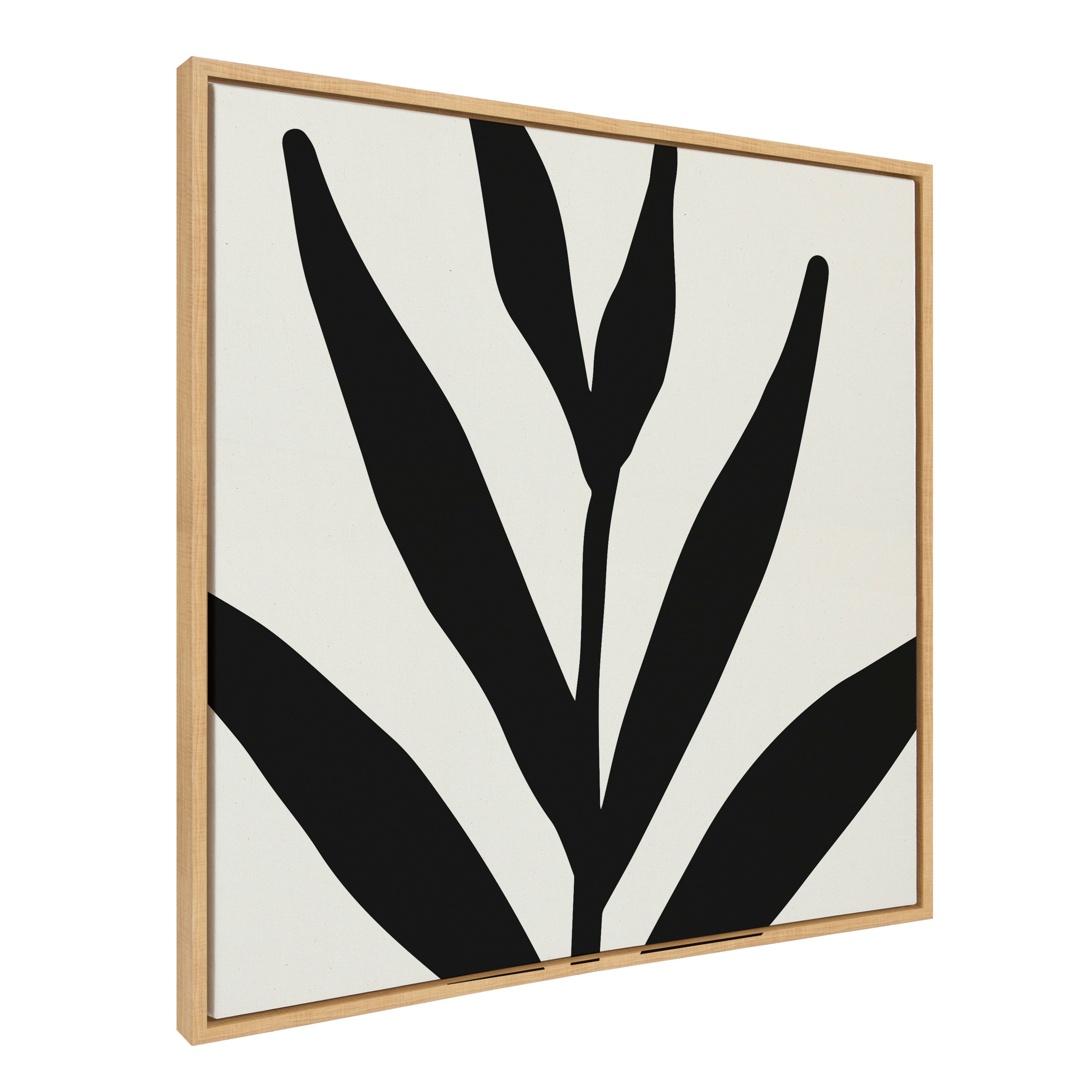 Sylvie Modern Botanical Neutral Abstract 1 Framed Canvas by kateandlaurel - product image 7 for Resin Society