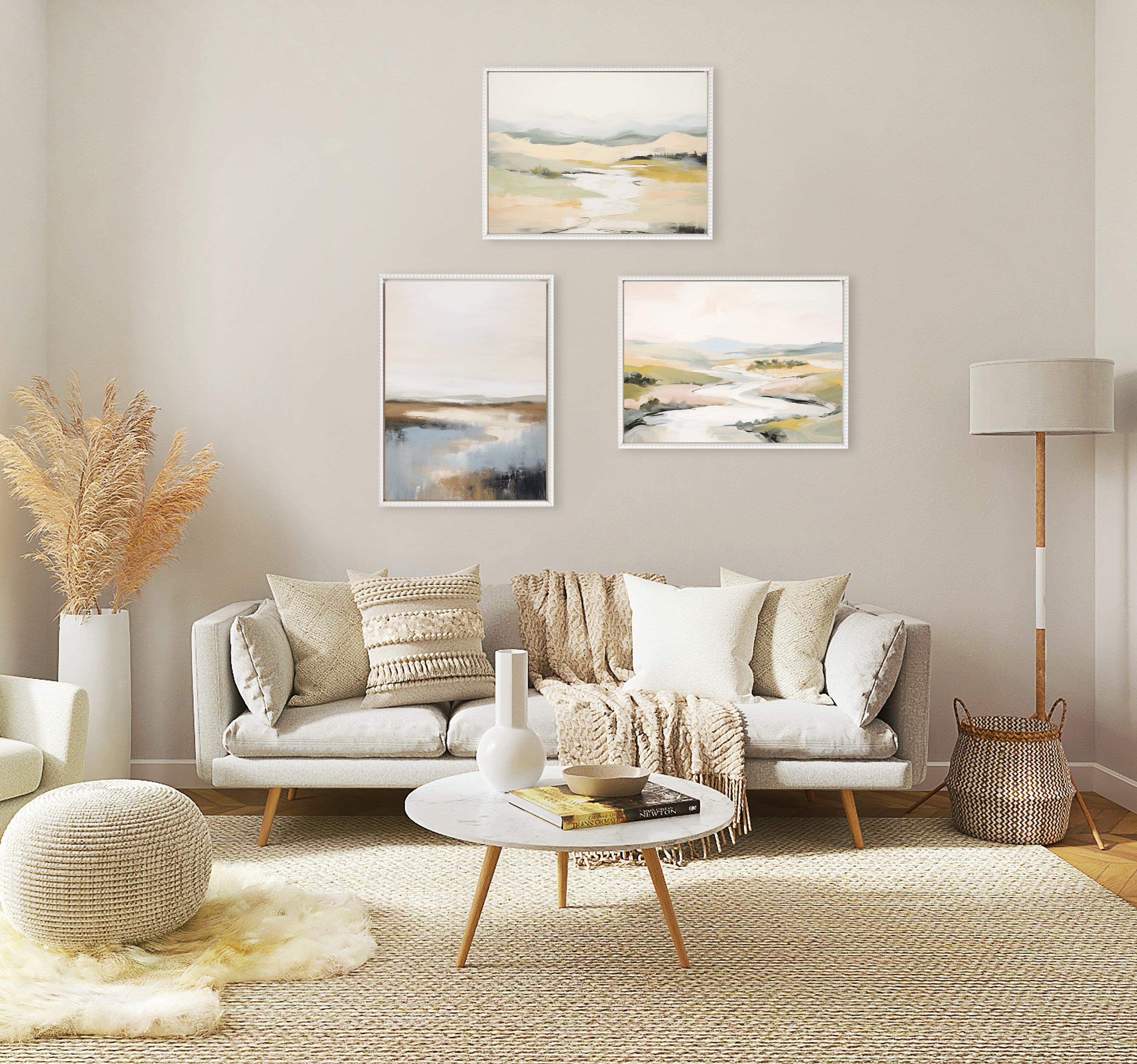 Sylvie Beaded Idyllic Retreat Framed Canvas by Amy Lighthall