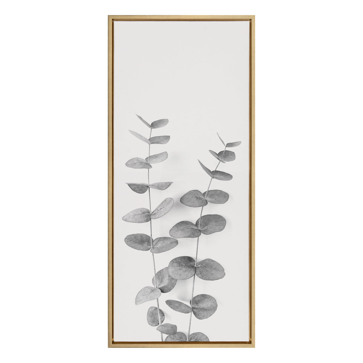 Sylvie Eucalyptus Botanical II Gray and Soft White Framed Canvas by The by kateandlaurel - product image 2 for Resin Society