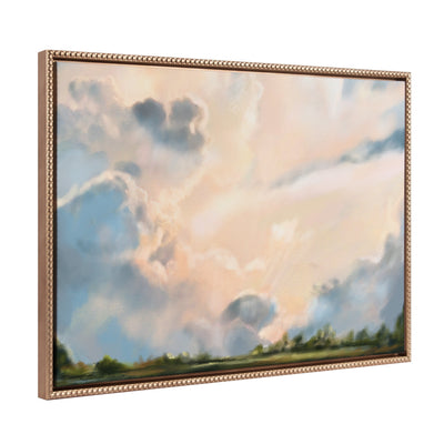 Sylvie Beaded Clouds Framed Canvas by Mary Sparrow