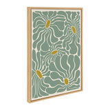 Sylvie Fluid Flowers 1 framed canvas by Carrie Cantwell showing a dynamic floral artwork with fluid shapes and vibrant colors