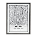 Sylvie Austin Modern Map Framed Canvas by kateandlaurel - product image 8 for Resin Society