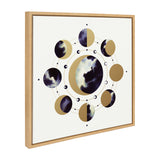 Sylvie Lunar Light framed canvas art with modern abstract moon design by Faryn Hughes