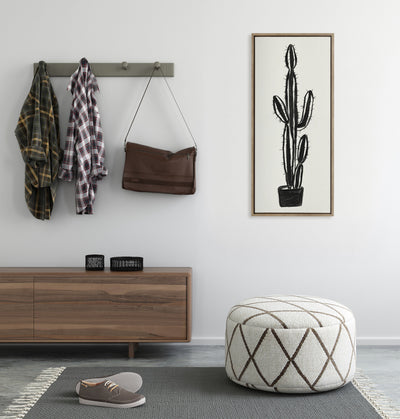 Sylvie 664 Cactus In Pot BW Framed Canvas by kateandlaurel - product image 4 for Resin Society