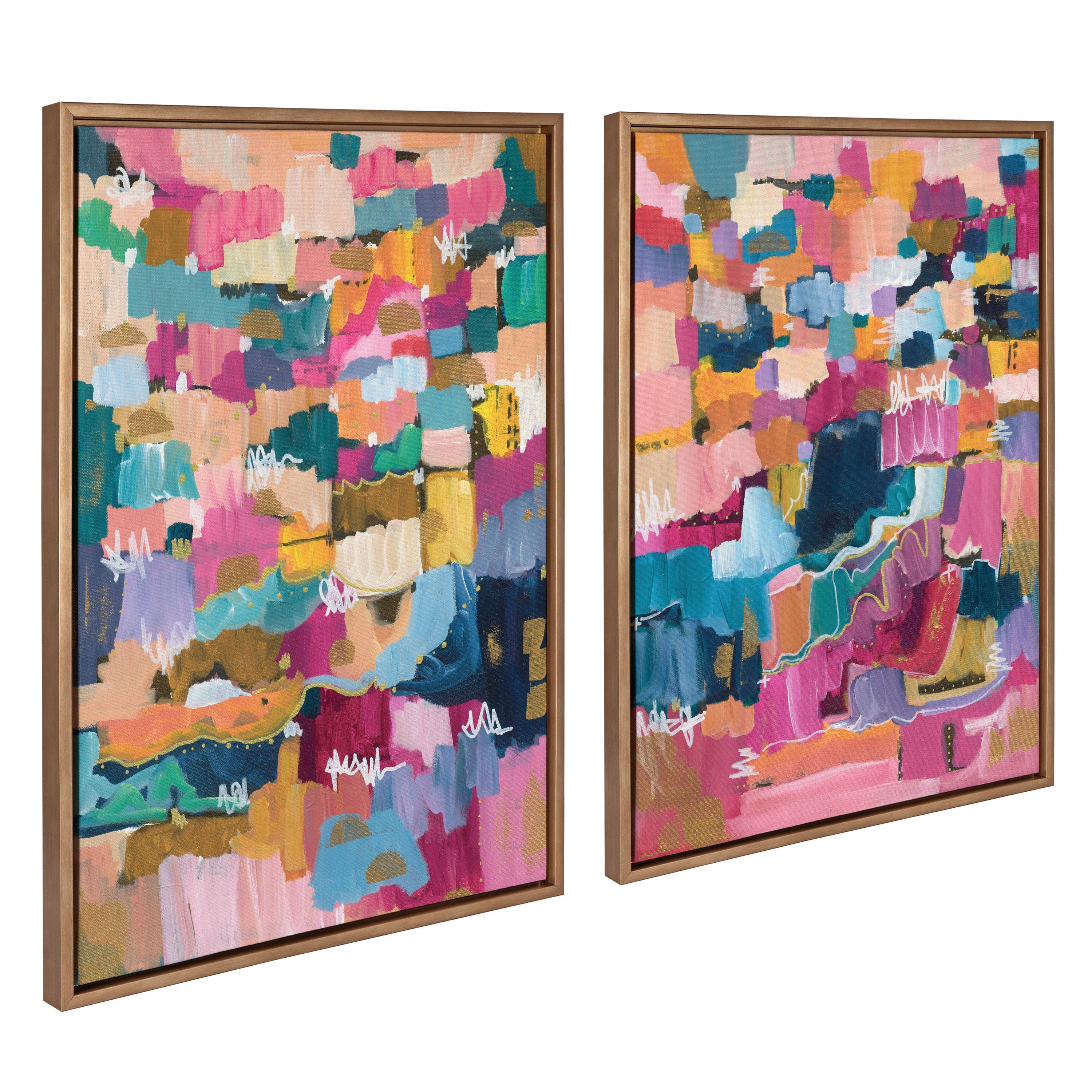 Sylvie Applause Framed Canvas Set by Leah Nadeau by kateandlaurel - product image 13 for Resin Society