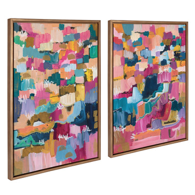 Sylvie Applause Framed Canvas Set by Leah Nadeau by kateandlaurel - product image 13 for Resin Society