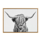 Sylvie Highland Cow 2 Framed Canvas by kateandlaurel - product image 2 for Resin Society
