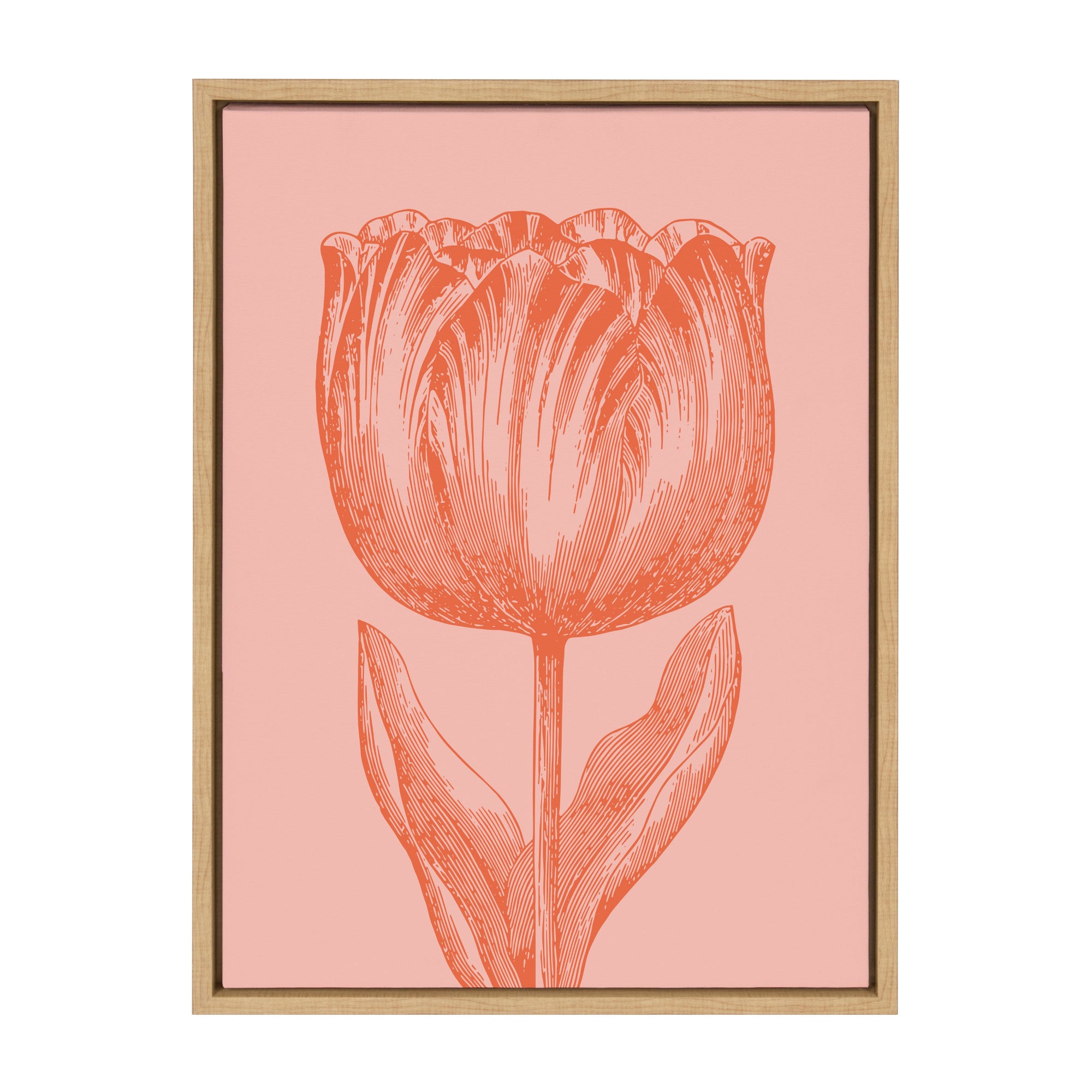 Sylvie Tulip in Pink and Orange Framed Canvas by kateandlaurel - product image 9 for Resin Society