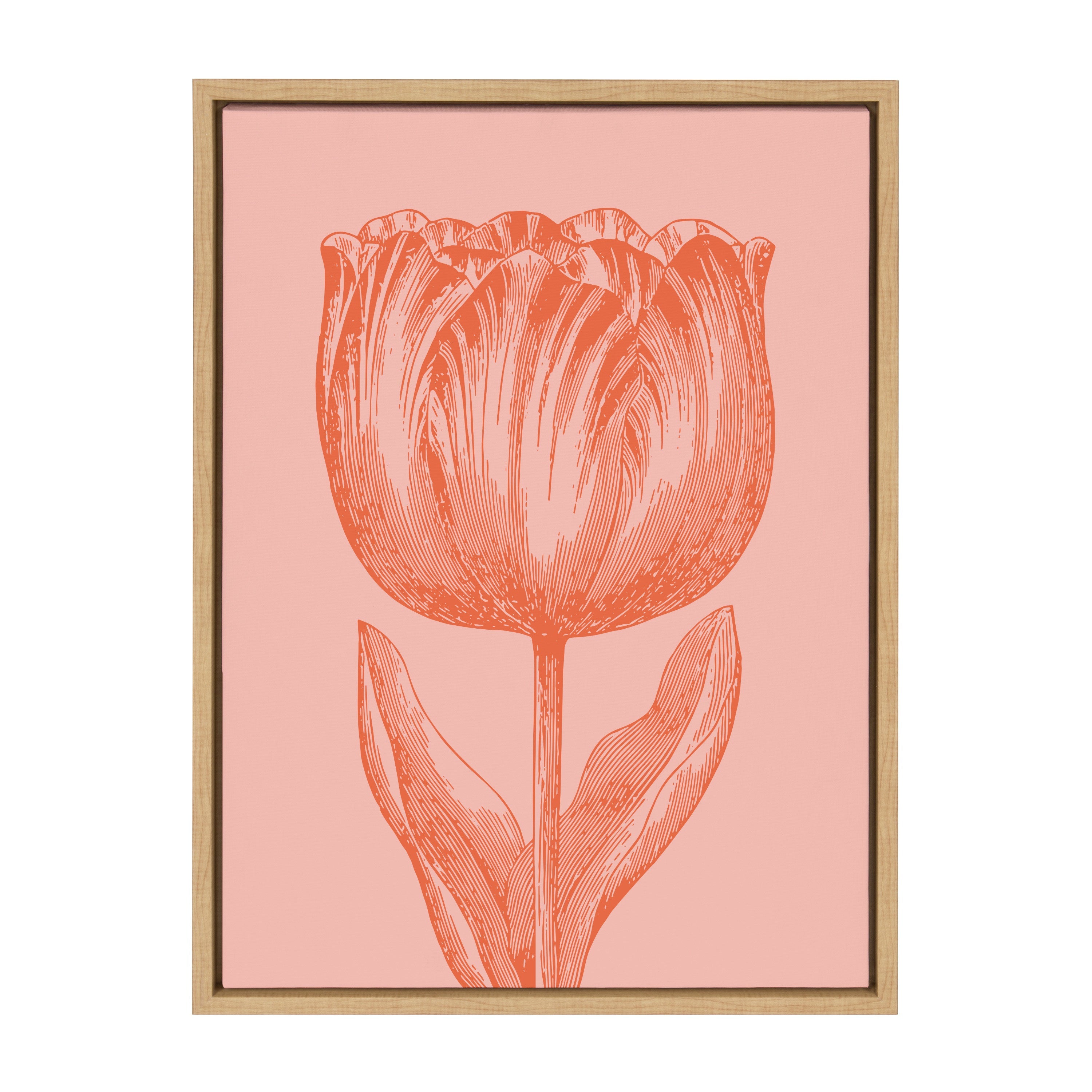Sylvie Tulip in Pink and Orange Framed Canvas by kateandlaurel - product image 9 for Resin Society