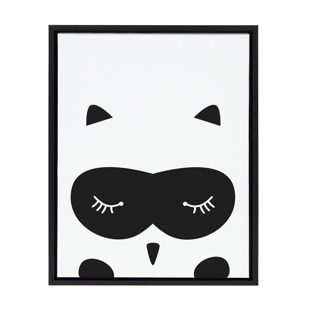Sylvie Modern Baby Owl Framed Canvas by kateandlaurel - main product image for Resin Society