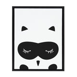 Sylvie Modern Baby Owl Framed Canvas by kateandlaurel - main product image for Resin Society