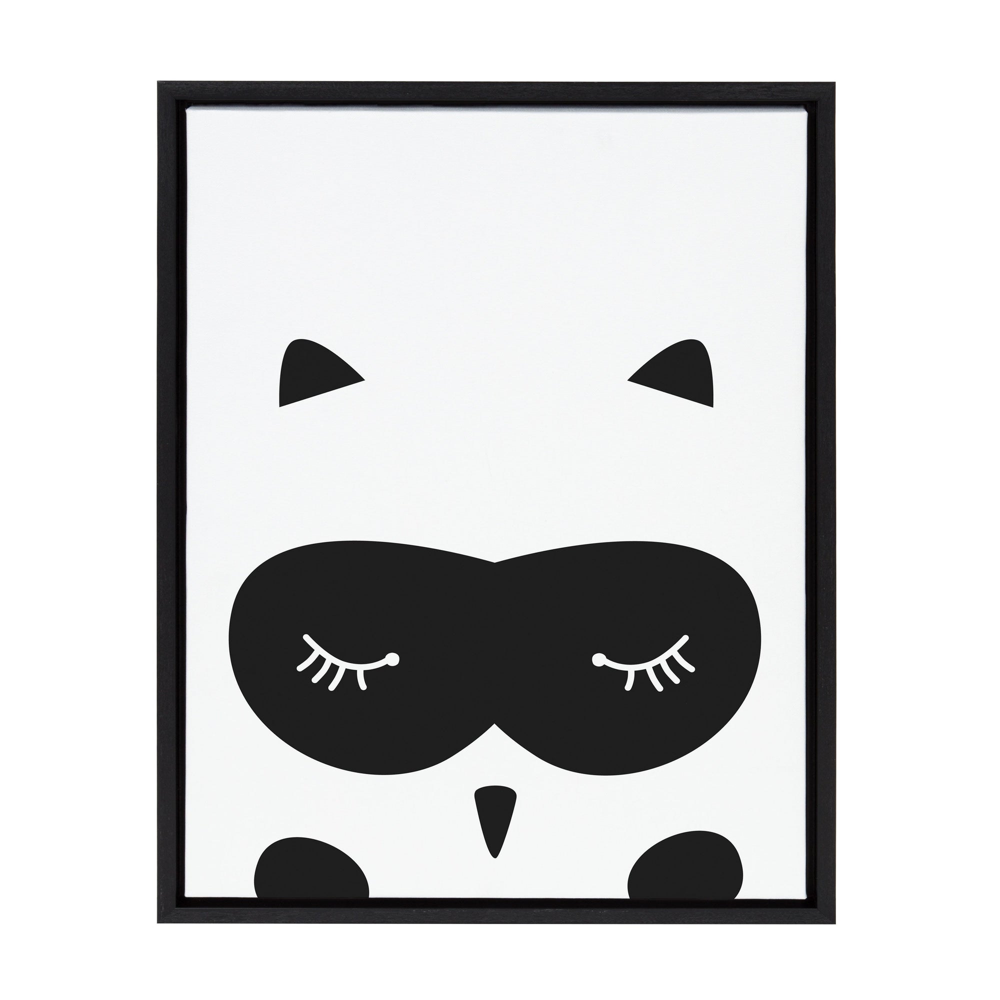Sylvie Modern Baby Owl Framed Canvas by kateandlaurel - main product image for Resin Society