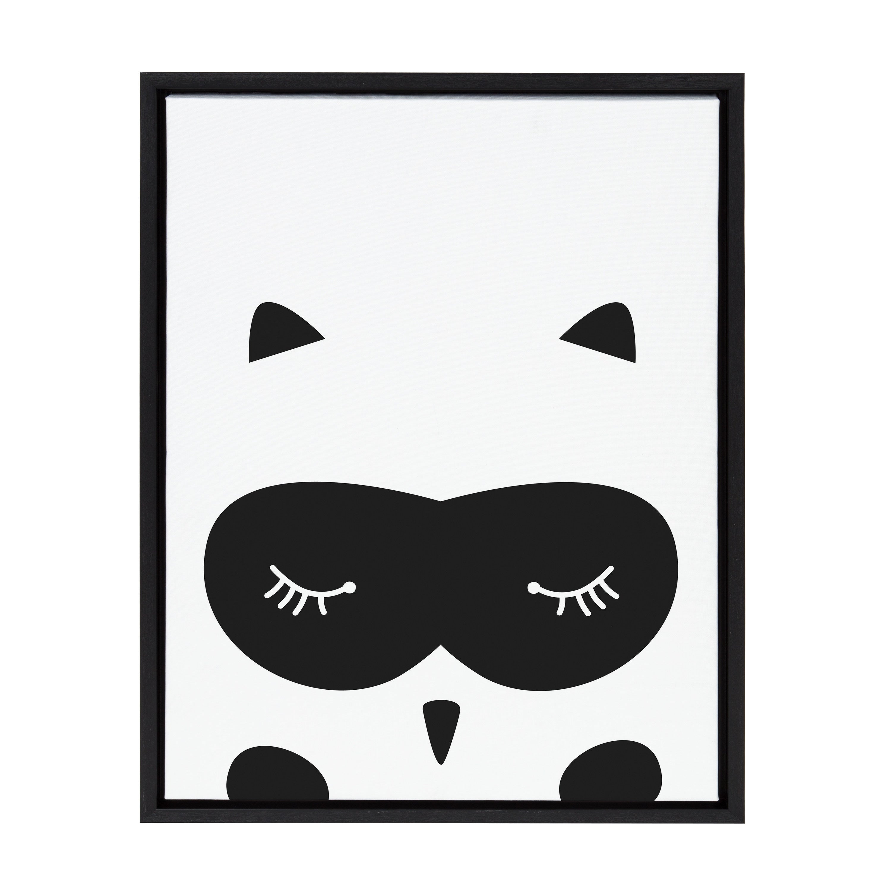 Sylvie Modern Baby Owl Framed Canvas by kateandlaurel - main product image for Resin Society